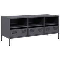 mueble de tv acero laminado en frio antracita 1015x39x435 cm