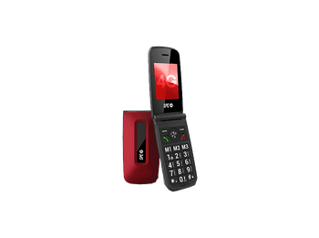 Móvil - SPC Titan 2, Rojo, 48 MB, 1000 mAh, 1 Semana de Batería, Volumen 105dB(A), Pantalla 2.4