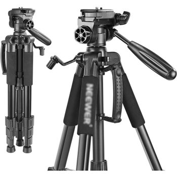 Trípode para cámara portátil de 56 pulgadas/142 cm, Cabezal Giratorio de Aluminio de 3 vías + Bolsa de Transporte para cámara DSLR (Color: D, tamaño: 47-142 cm)