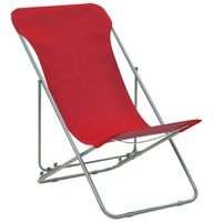 pack 2 uds sillon de playa sillas de playa plegables acero y tela oxford roja