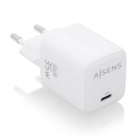 aisens asch-35w1p016-w cargador gan 35w 1xusb-c pd30 qc40 blanco