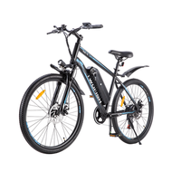 bicicleta electrica twofish tf01 36 v 250 w 15 ah 26 todoterreno negro y azul