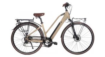 Bicicleta electrica de ciudad bicyklet camille shimano acera altus 8v 504 wh 700 mm beige marfil t 43 160 165 cm   producto reacondicionado