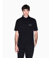 ax armani exchange para hombre xm002232af10364uc001 polo de algodon negro l casual manga corta