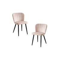 pack 2 sillas luk terciopelo de terciopelo 77504641 cm - beige