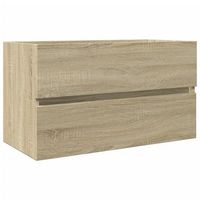 mueble de almacenaje  armario lavabo madera de ingenieria roble sonoma 80x385x45 cm
