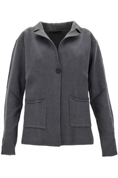 cárdigan tipo chaqueta de punto anthracite