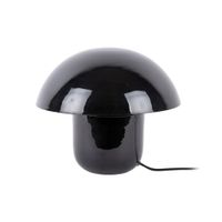 lampara de mesa seta de metal - negro