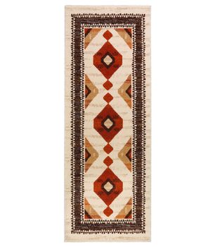 Azteka - Alfombra de lana de estilo étnico - 90x250