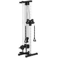 sportnow maquina polea alta y baja de pared de doble polea ajustable en 15 posiciones multifuncion lat pulldown para gimnasio