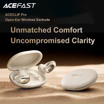 ACEFAST FA006 auriculares inalámbricos Bluetooth 5,4 con Clip de oreja abierta y micrófonos duales llamada reducción de ruido SBC AAC música deportes sonido auriculares