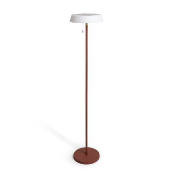 Lámpara De Pie Solar Exterior Led 2.6w Metal Aldana Terracota