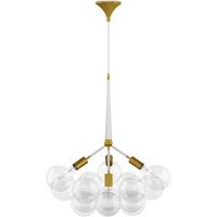 lampara de techo bolas de cristal - lampara colgante de diseno - 12 globos - glaub blanco