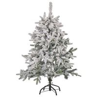 arbol de navidad artificial blanco nieve sintetica 120 cm ramas con bisagras festividad tomichi