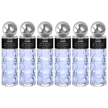 Pack De 6 Eau De Parfum Para Hombre Saphir The Best 200 Ml