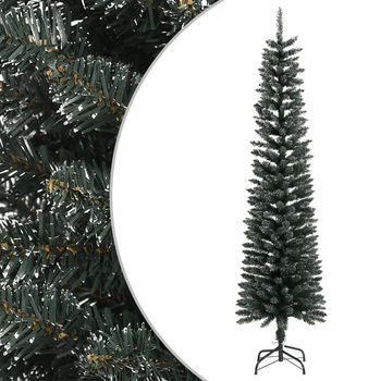 Árbol Navidad | Decoraciones De Navidad Artificial Estrecho Con Soporte Pvc Verde 210 Cm Cfw502972