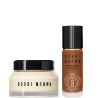 bobbi brown hydrating duo vitamin enriched face base  weightless skin foundation bundle various shades - walnut