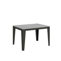 mesa extensible 90x120224 cm flame evolution cemento estructura antracita