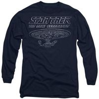 star trek camiseta manga larga the next generation enterprise para hombre