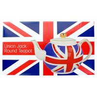 union jack globe teapot
