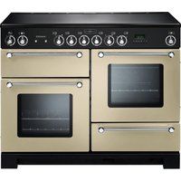 rangemaster kitchener 110 electric ceramic range cooker - cream  chrome cream