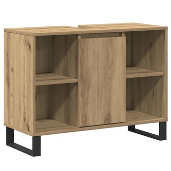 Gabinete De Baño Roble Artisan 80 X 33 X 60 Cm Vidaxl