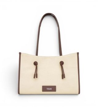 TOUS para mujer. 2002439901 Bolso Shopper XL Summer Holidays JCQ beige (OSFA), Casual, Tela