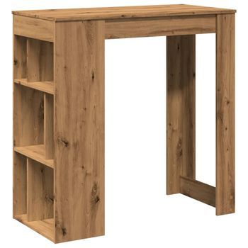 Mesa Alta Con Estantes Madera Roble Artisian 102x50x103,5 Cm Vidaxl