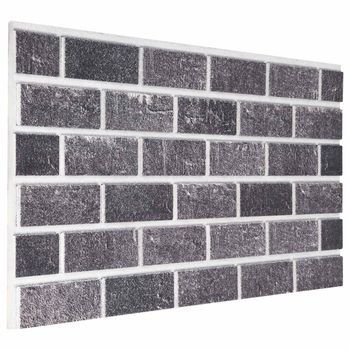 Paneles De Pared 10 Uds. 100 X 50 Cm Negro Y Gris Espuma Eps Vidaxl