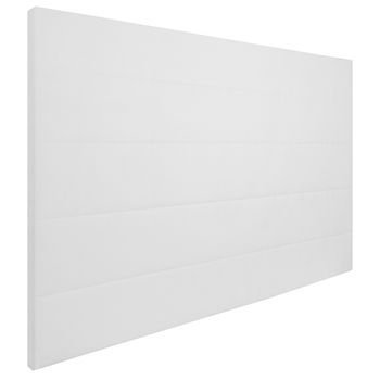 Cabecero Tapizado Gio | Cabezal Acolchado | Tapizado En Polipiel De Alta Gama | Color Blanco | Medida: 155x110x5 Cm (cama 150/160 Cm)