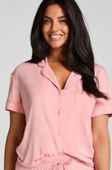 Hunkemöller Chaqueta de manga corta de jersey Essential Rosa