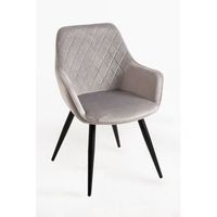 pack 4 sillas kres terciopelo de terciopelo 875747 cm - gris