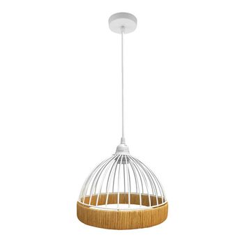 FABRILAMP Lámpara de techo colgante Gaston 1xe27 Blanco/natural 25d
