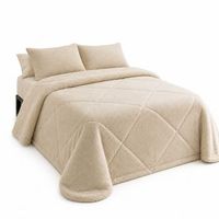 edredon coralina borreguito beige cama 180cm 270x270cm donegal collections