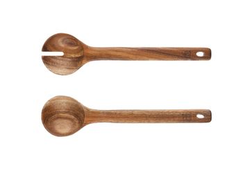 Cubiertos para ensalada de madera de acacia