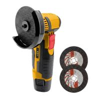 saeday radial pequena de 19500rpmmini amoladora angular bateria con motor brushlessbloqueo de husillo y 2 x 3900mah baterias de 18v