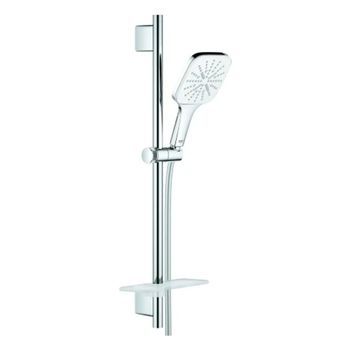 Conjunto De Ducha Con Barra Grohe Rainshower Smartactive 130 Cube 3 Chorros White, 26584ls0