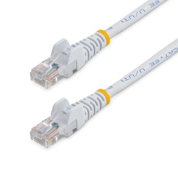 Cable de red StarTech Cat5e 3m blanco RJ45 sin enganche PoE
