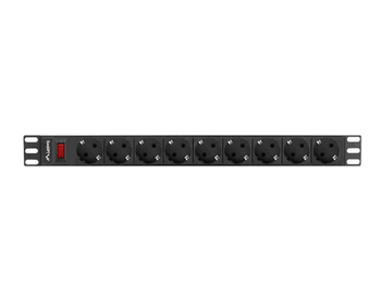 REGLETA LANBERG 1U 16A 9X SCHUKO RACK 19