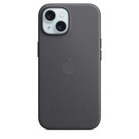 apple funda de trenzado fino con magsafe negra para iphone 15