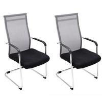 set de 2 sillas de conferencia brenda oscilantes simil cuero gris 62x55x1065 cm clp