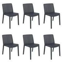 garbar fresh set 6 silla interior exterior gris oscuro