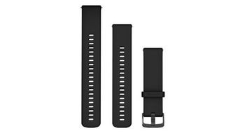 Munequera de silicona garmin de liberacion rapida de 22 mm negro gris