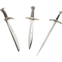 el hobbit set de 3 abrecartas espadas glamdrin sting y orcrist noble collection