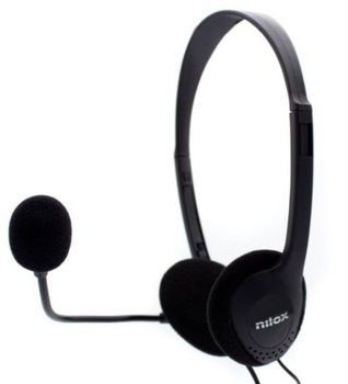 AURICULARES NILOX MICROFONO CONTROL VOL NEGRO ALAMBRICO