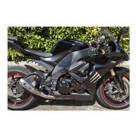 silenciador de escape kawasaki zx-10r e3 08-09 mass cafe racer curve
