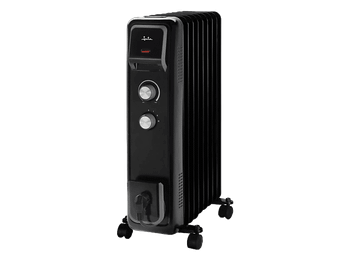 Radiador de aceite - Jata JCRA2392, 2000 W, 3 Potencias Calor, 9 Elementos, Termostato, Estancias 15-20 m², Negro