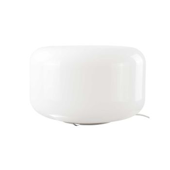 Lámpara de mesa de vidrio blanco