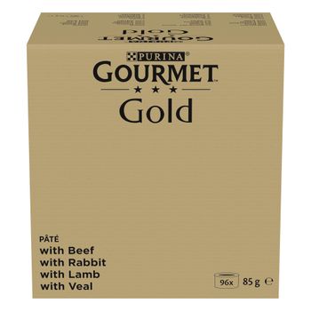 Purina Gourmet Gold 96 x 85 g - Jumbopack - Mousse: Buey, conejo, cordero y ternera