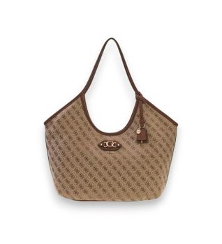 Guess para mujer. HWJG2313230 Bolso Tote con Logo Samantha beige (OSFA), Casual, Poliéster